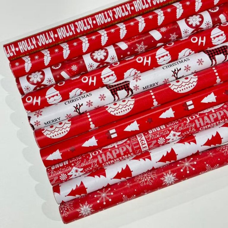 Christmas gift wrapping paper Red-Tone Christmas Gift Wrapping Paper