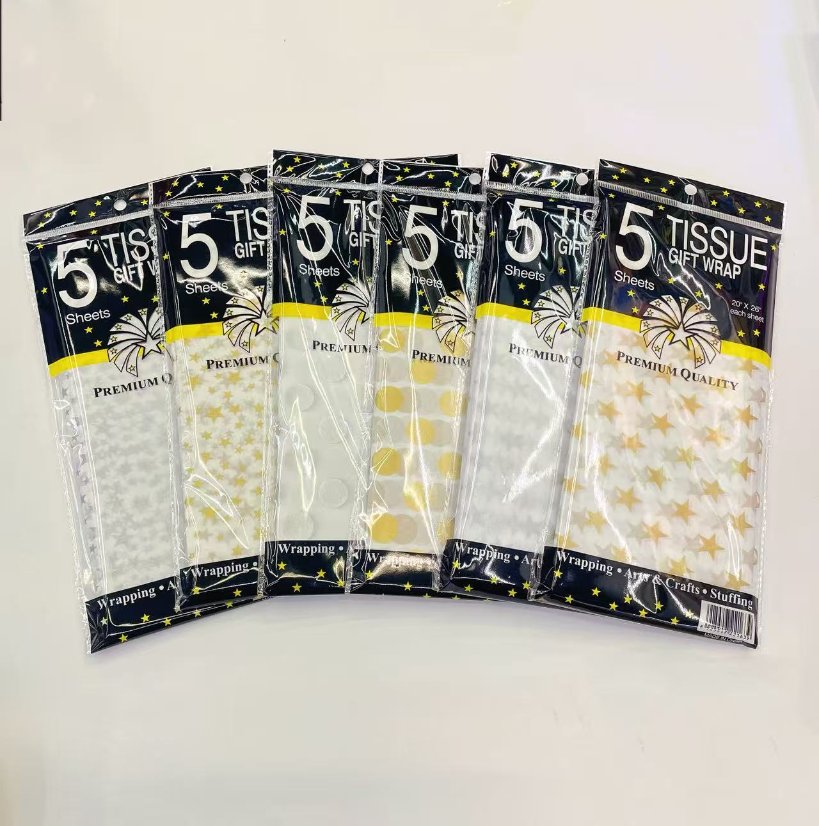 Tissue paper Gold & Silver Metallic Print Tissue Paper