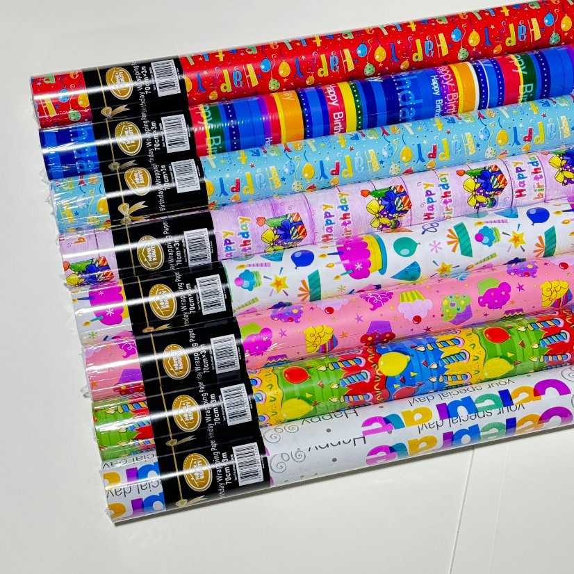 Birthday gift wrapping paper Assorted Birthday Print Gift Wrapping Paper